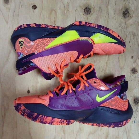 Nike Air Zoom Freak 2 Bright Mango Athletic Basketball Shoes - Picture 1 of 8